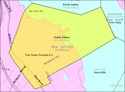 Census Bureau map of South Amboy, New Jersey
