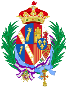Coat of Arms of Infanta Beatriz of Spain, Princess of Civitella-Cesi
