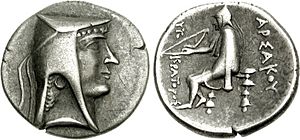 Coin of Arsaces I (2), Nisa mint