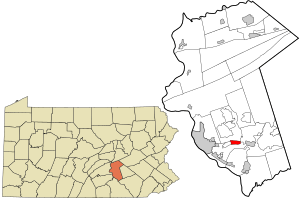 Location in Dauphin County and state of Pennsylvania