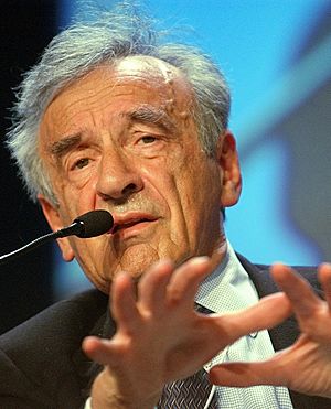 Wiesel speaking at the World Economic Forum in 2003