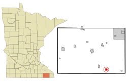 Location of Canton, Minnesota
