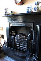 Fireplace in the Butlers pantry , Calke Abbey