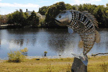 Fish sculpture at Mill Pond Park.png