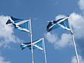 Flags of Scotland-England border