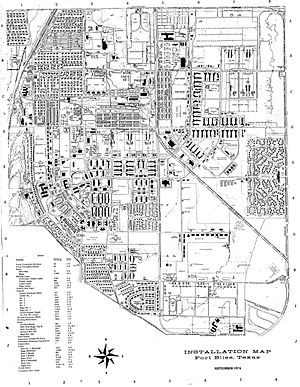 Fort Bliss Facility Map Main Area 1974