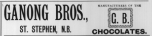 Ganong Ad 1891