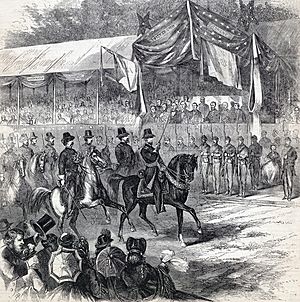 General W. T. Sherman leading his army at the Grand Review, Washington D.C., May 24, 1865