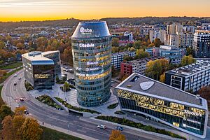 Green Hall Complex in Vilnius by Augustas Didžgalvis