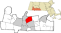 Hampden County Massachusetts incorporated and unincorporated areas Chicopee highlighted