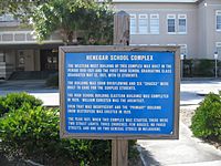 Henegar School Complex historical marker 01