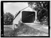 Historic American Buildings Survey, Frederick Tilberg, Photographer August, 1950 PERSPECTIVE VIEW. - Snyder's Fording Covered Bridge, (Straban-Tyrone Township), Hunterstown, HABS PA,1-HUNTO.V,1-1.tif