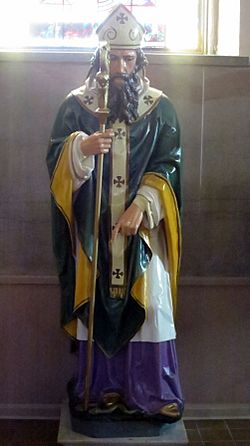 Holy Cross-Immaculata Church (Cincinnati, Ohio) - statue of St. Patrick