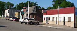 Downtown Hoskins: west side of Main Street