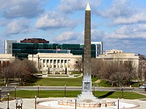 Indianapolis Public Library - Central Library and Veterans Memorial Plaza