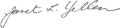 Janet Yellen signature