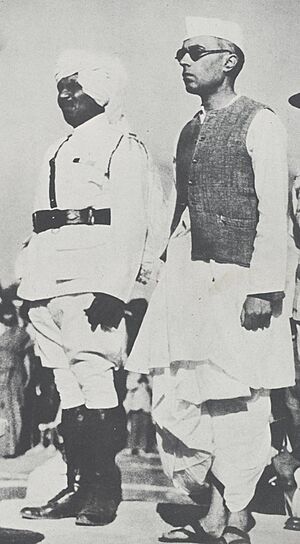Jawaharlal Nehru as President of the Lucknow session of the Congress, April 1936