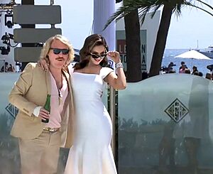 Keith Lemon (Leigh Francis) and Kelly Brook at Cannes 19.05.2012