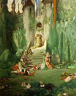 Léon Bakst - The Princess and the Court Fall Asleep for a Hundred Years (The Sleeping Beauty), 1913-22
