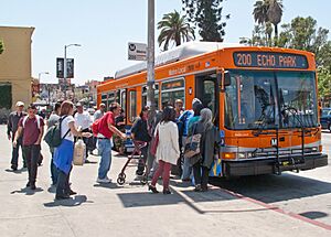 LA Metro 200 bus stop on Alvarado Street