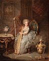 Madame Elisabeth jouant de la harpe