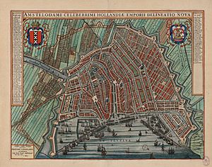 Map of Amsterdam - Amstelodami Celeberrimi Hollandiae Emporii Delineatio Nova (J.Blaeu, 1649)