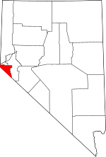 Map of Nevada highlighting Douglas County