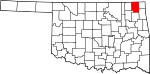 State map highlighting Craig County