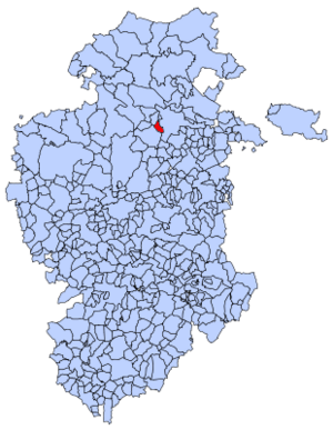 Municipal location of Salas de Bureba in Burgos province