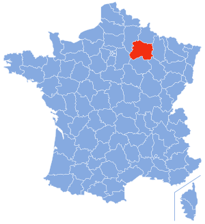 Location of Marne in France
