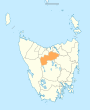 Meander Valley LGA Tasmania locator map