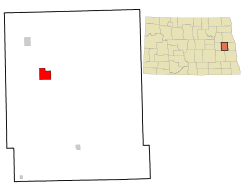 Location of Finley, North Dakota