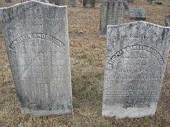 Old Newton Burial Ground Newton NJ USA grave of Thomas Oakley Anderson and wife Delia
