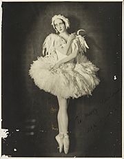 Olga Spessiva in Swan Lake costume, 1934 photographer Sydney Fox Studio, 3rd Floor, 88 King St, Sydney