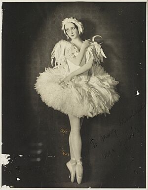 Olga Spessiva in Swan Lake costume, 1934 photographer Sydney Fox Studio, 3rd Floor, 88 King St, Sydney
