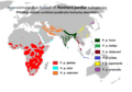 Panthera pardus subspecies map