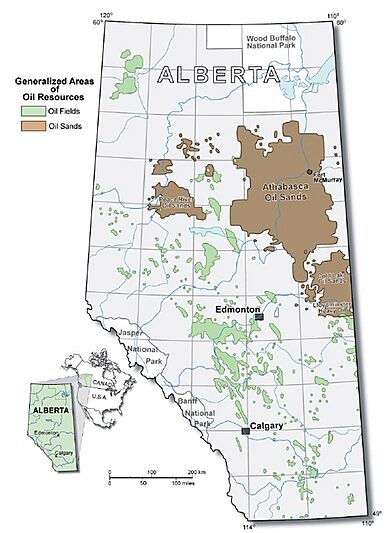 Petroleum resources in Alberta, according to the Argonne National Labs