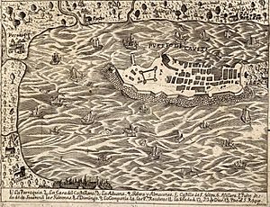 Port of Cavite, detail from Carta Hydrographica y Chorographica de las Yslas Filipinas (1734)