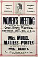 Poster - Josephine Butler Centenary. A Women's Meeting will be held, 1928. (22501614397)