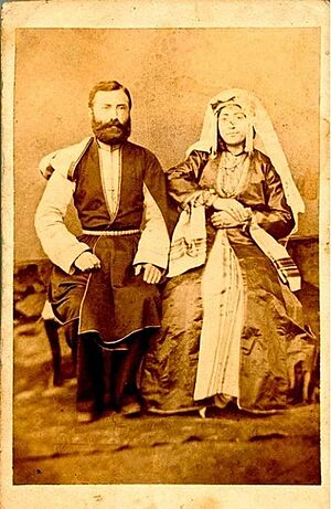 Prince Mkrtich Artsruni with his wife Srbuhi