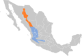 Rhynchopsitta pachyrhyncha map
