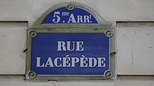Rue Lacépède - Paris 6ème - (Bernard-Germain de Lacépède)