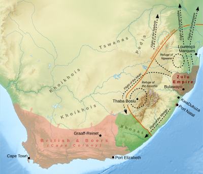 Shaka's Empire map
