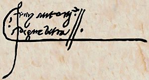 Signature of Antonio de Guevara