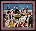 Sir Donald Friell Mcleod surrounded by admiring Sikh elders. Wellcome V0048411