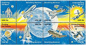 U.S. space exploration history on U.S. stamps - Wikipedia