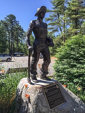 Statue of The C.C.C. Worker Freetown Fall River State Forest MA.jpg