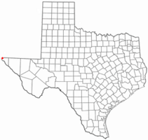 Location of Anthony within Texas
