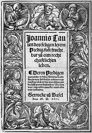 Tauler Predig 1522 Titel von Holbein
