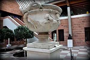 The Warwick Vase from The Hadrian's Villa, the Burrell Collection, Glasgow.